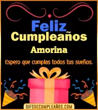 GIF Mensaje de cumpleaños Amorina